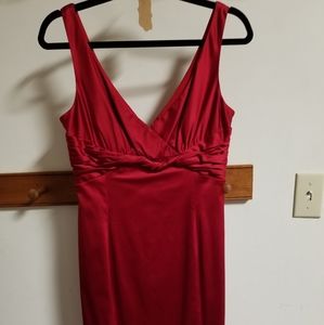 Jones New York stretch satin red dress